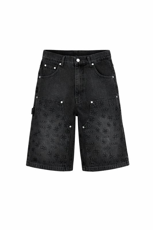 BAMI Double knee monogram shorts