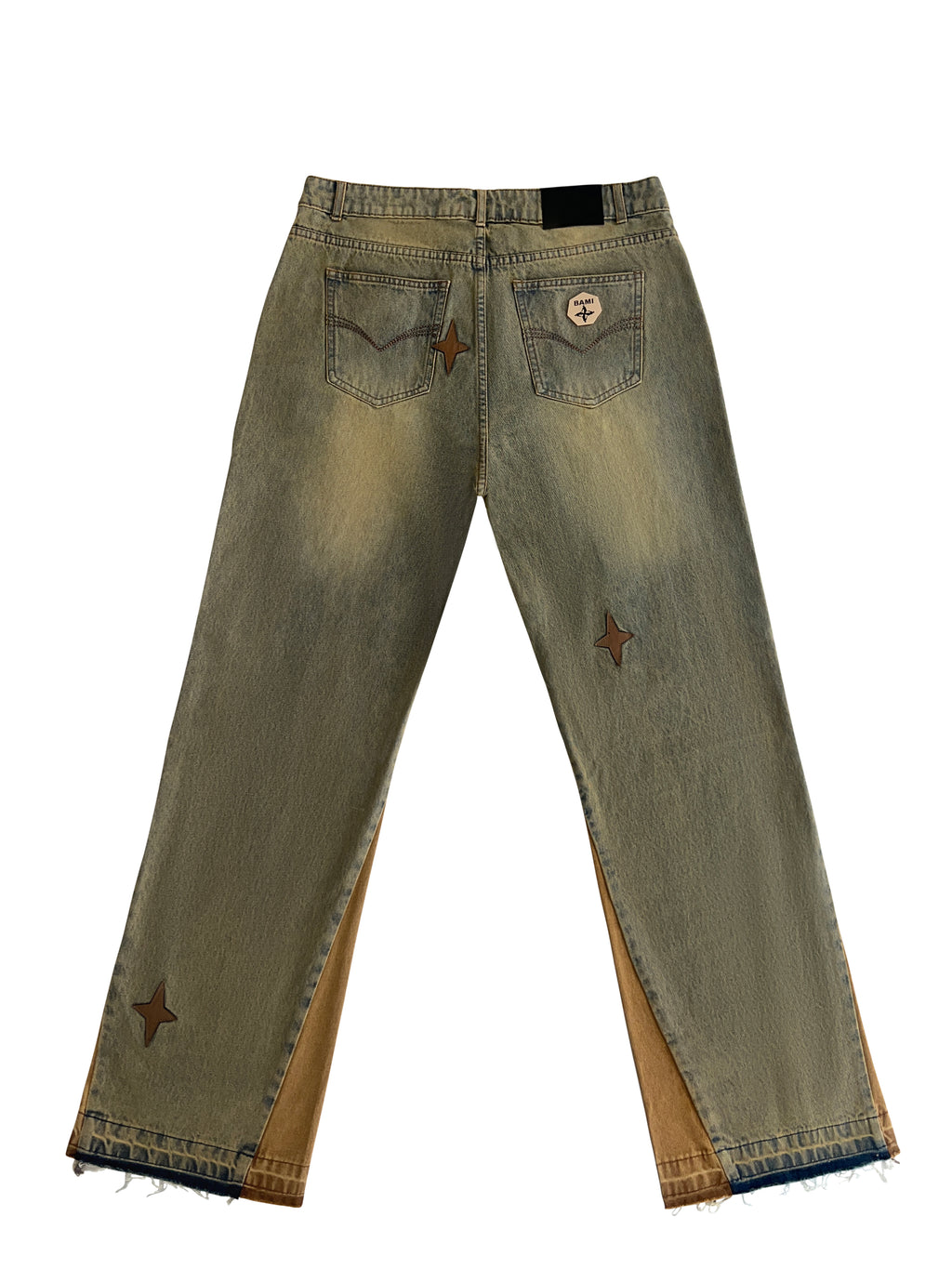 Leather Patch Jeans