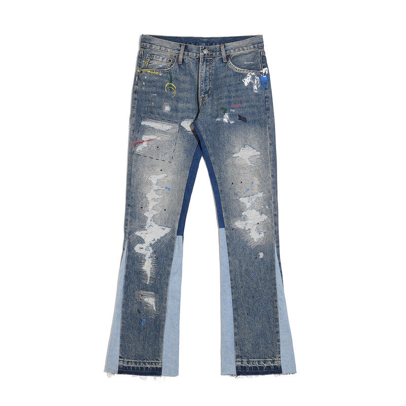 Luxury distressed jeans