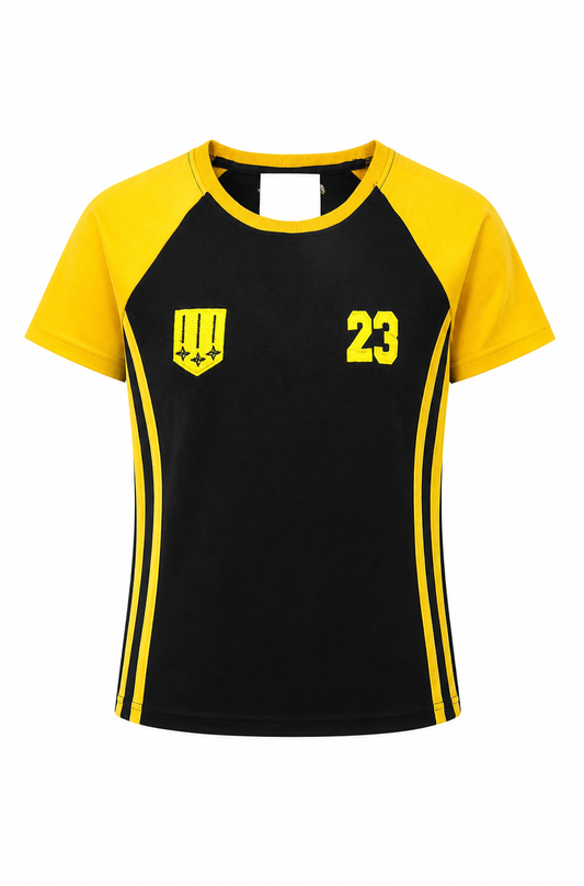 Bami women’s black & yellow top
