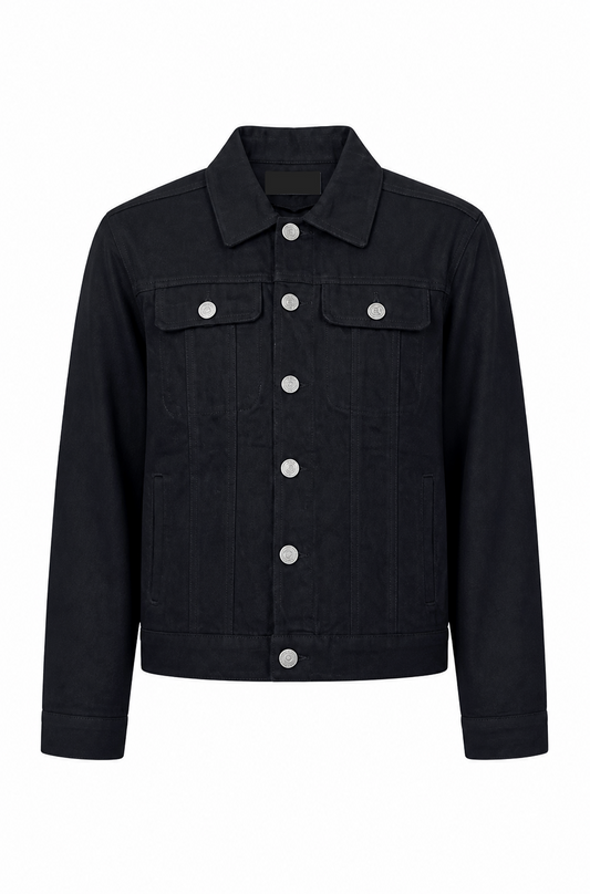 Men’s Black Raw Denim Jacket