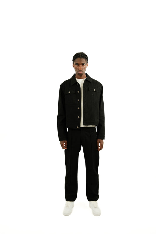 Men’s Black Raw Denim Jeans
