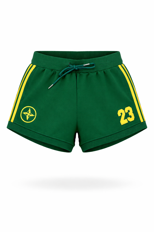 Bami women’s green & yellow shorts