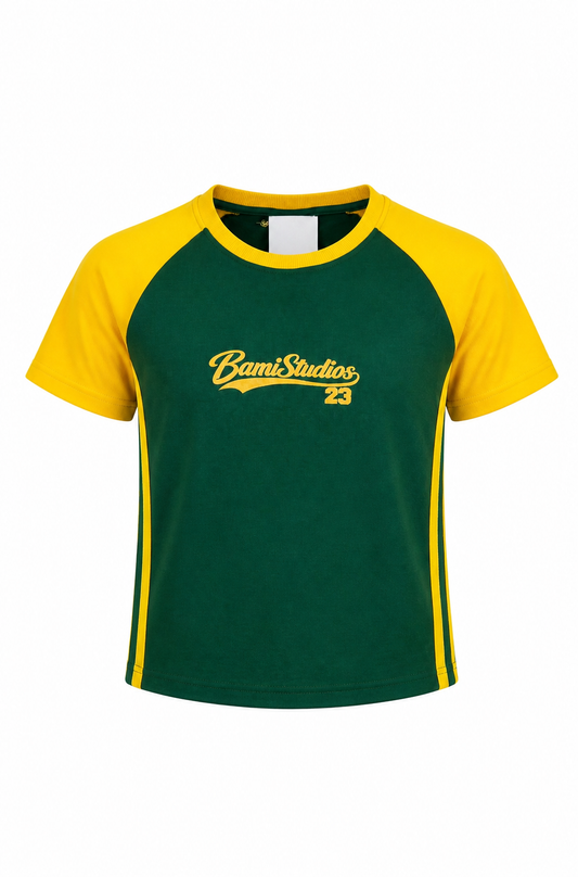 Bami women’s green & yellow top
