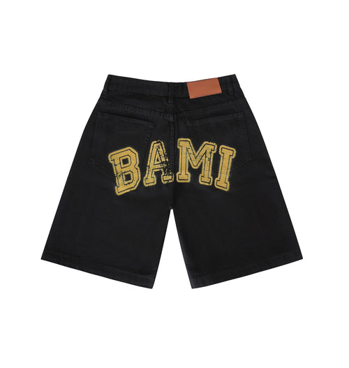 BAMI BLACK DENIM SHORTS