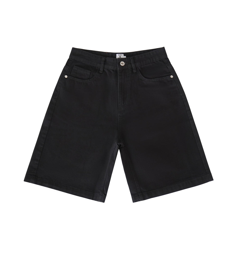 BAMI BLACK DENIM SHORTS