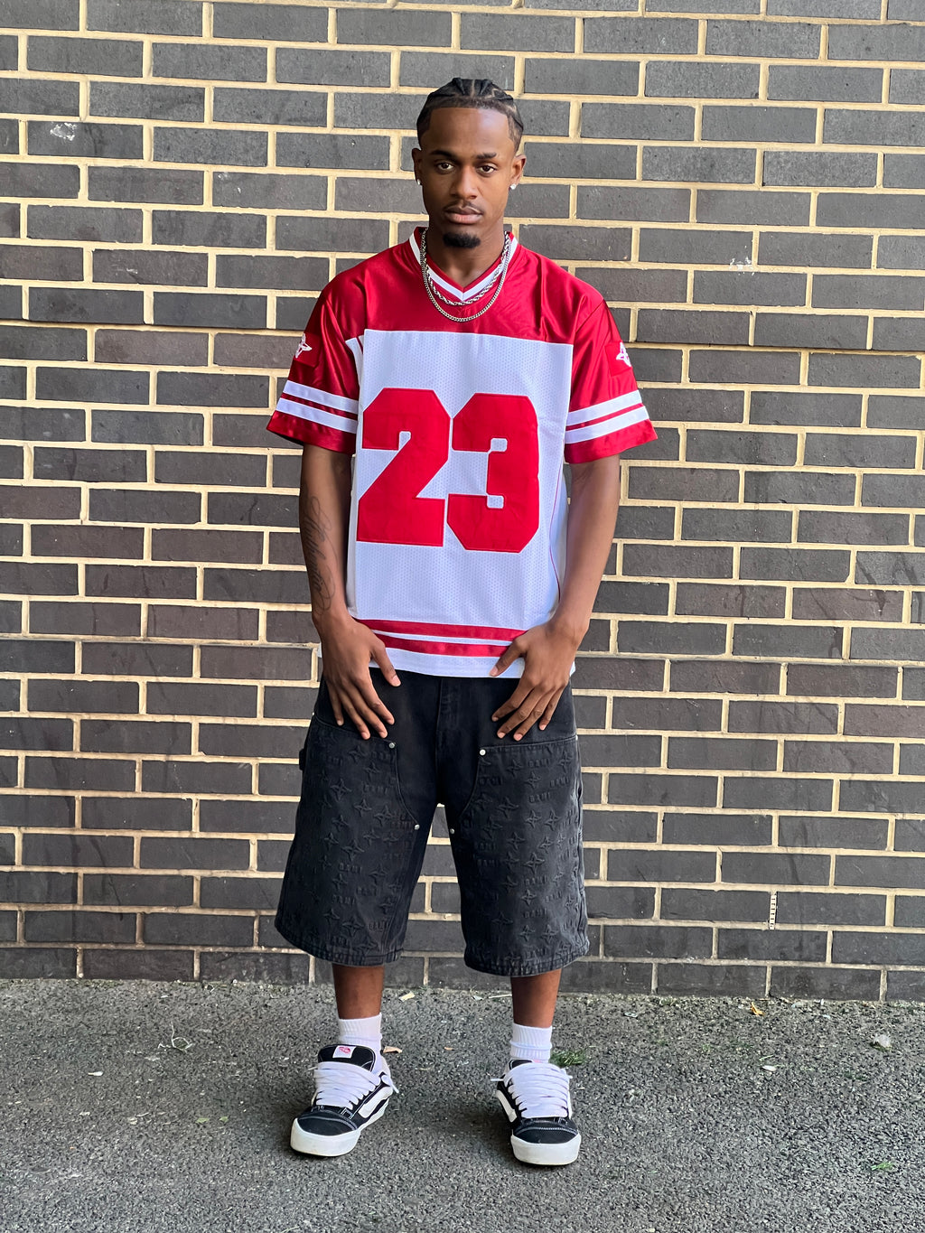 BAMI red & white jersey
