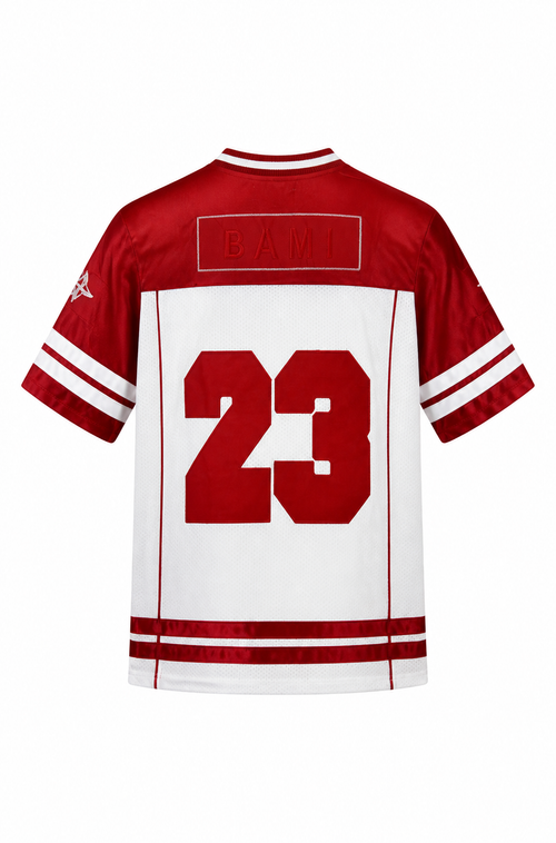 BAMI red & white jersey