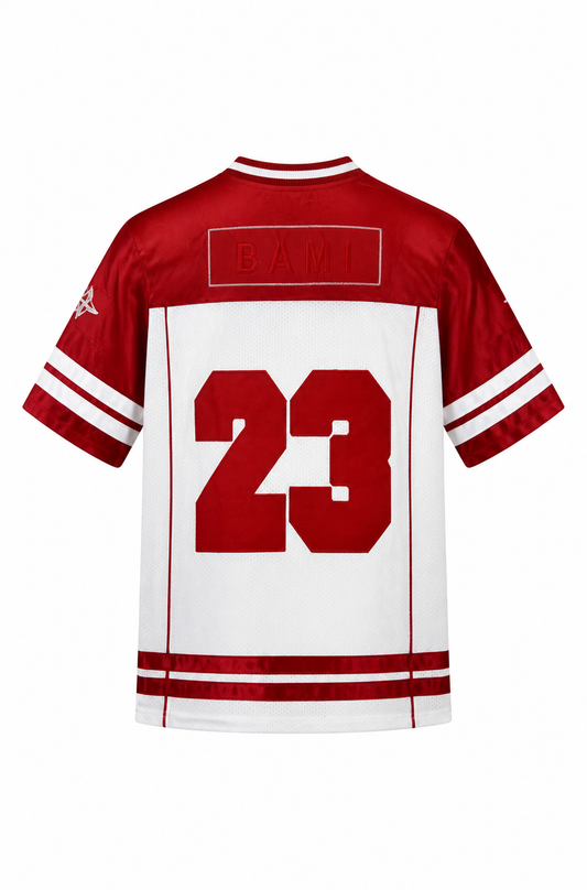 BAMI red & white jersey